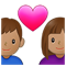Couple with Heart- Woman- Man- Medium Skin Tone emoji on Samsung
